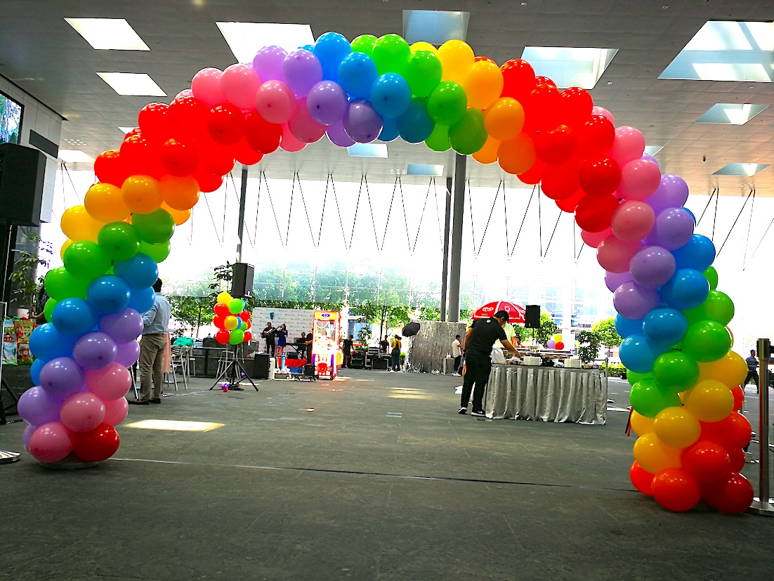 Rainbow Balloon Arch Singapore 1