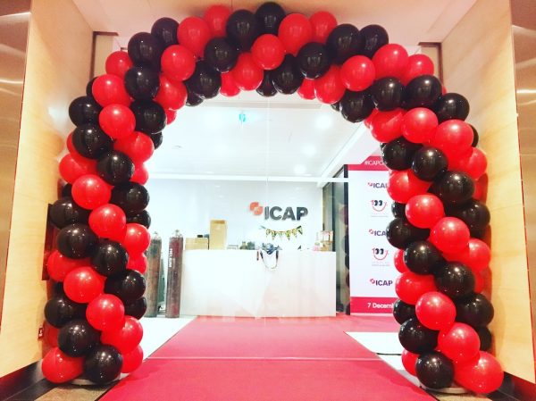 Spiral Balloon Arch for hire Melbourne