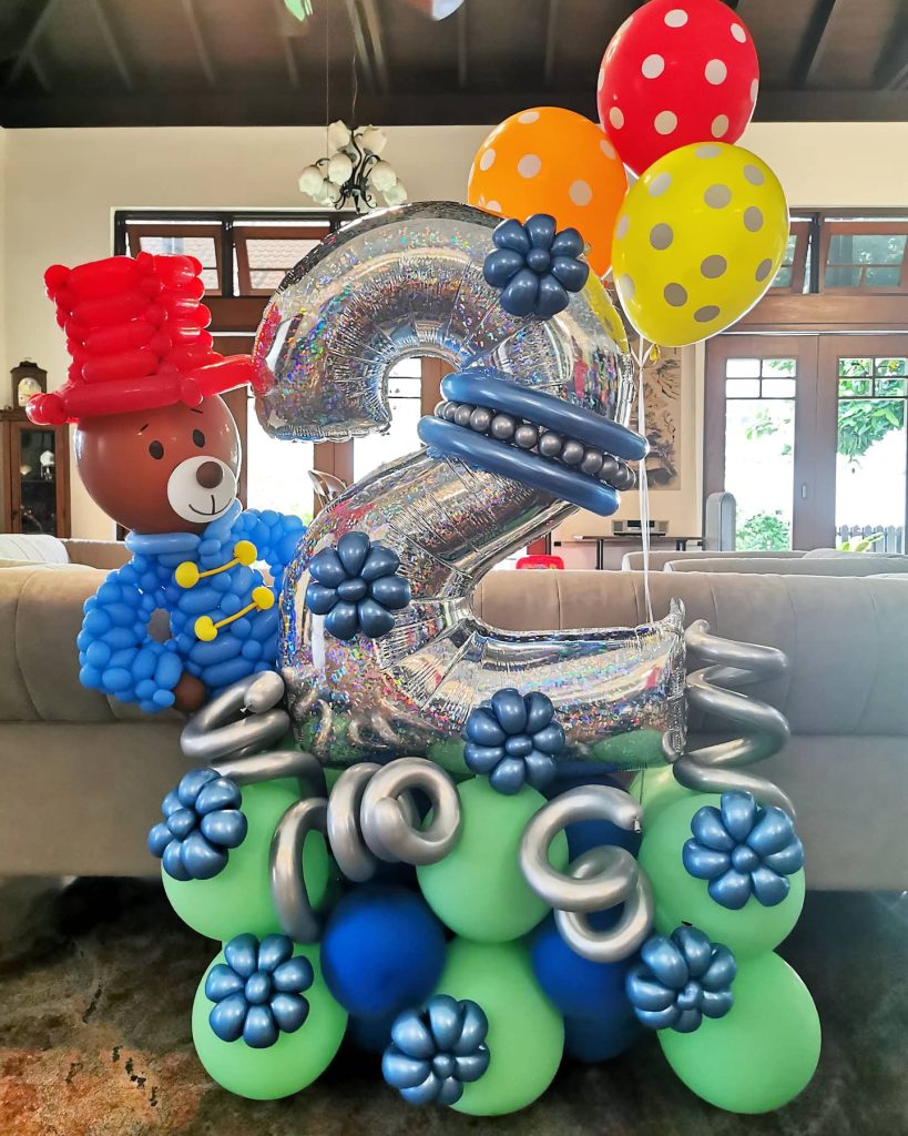 Balloon Number Decorations with Helium Balloons