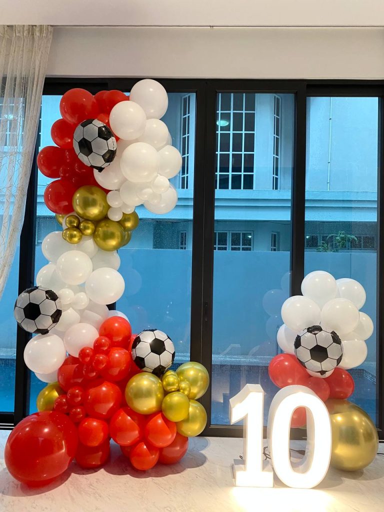 soccer organic garland