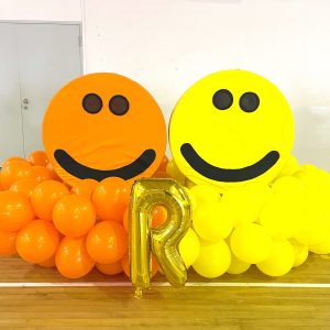 Smiley Face Balloon Cluster