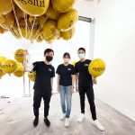 customised helium balloons in bundles