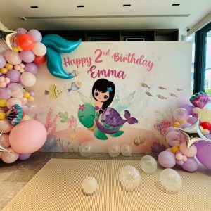Party Balloon Backdrop  with 1 Large Panel