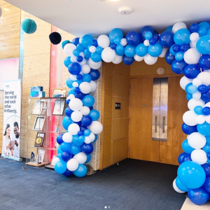 Organic Rectangle Balloon Arch with WALL BACKING (M)
