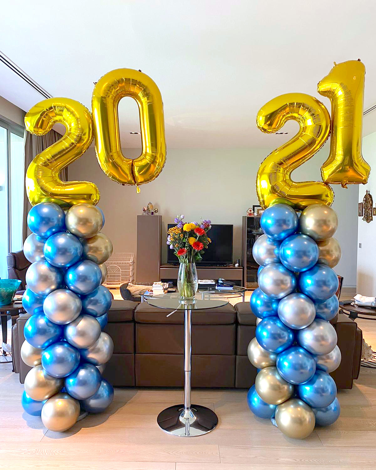 Balloon Number Pillars Decorations Singapore