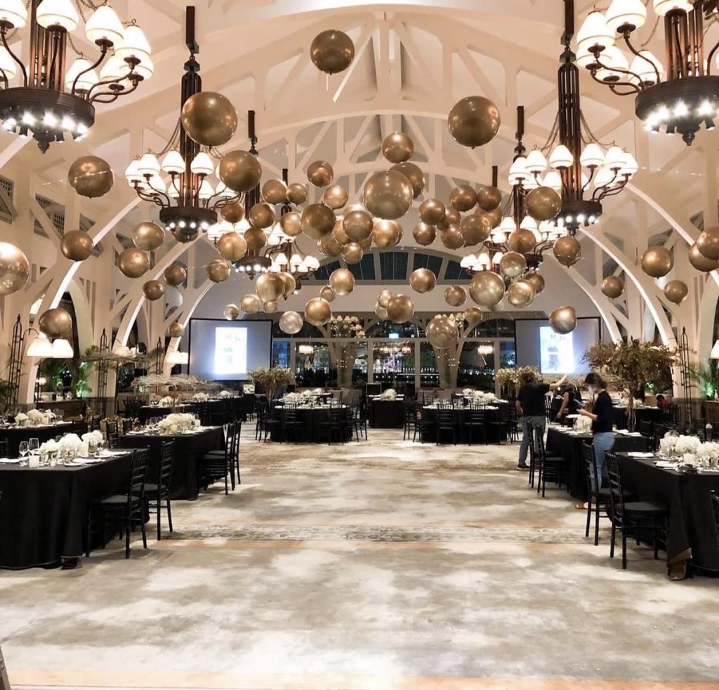 Helium Balloons Ceiling Decor in Singapore