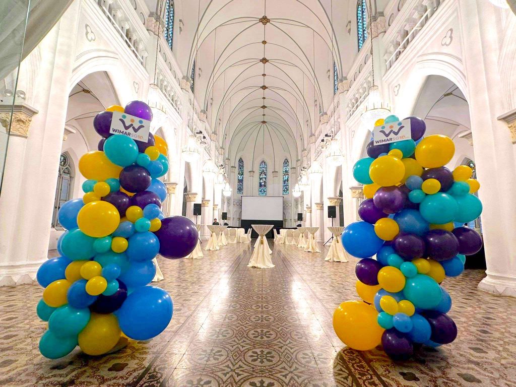 organic balloon column decoration sg