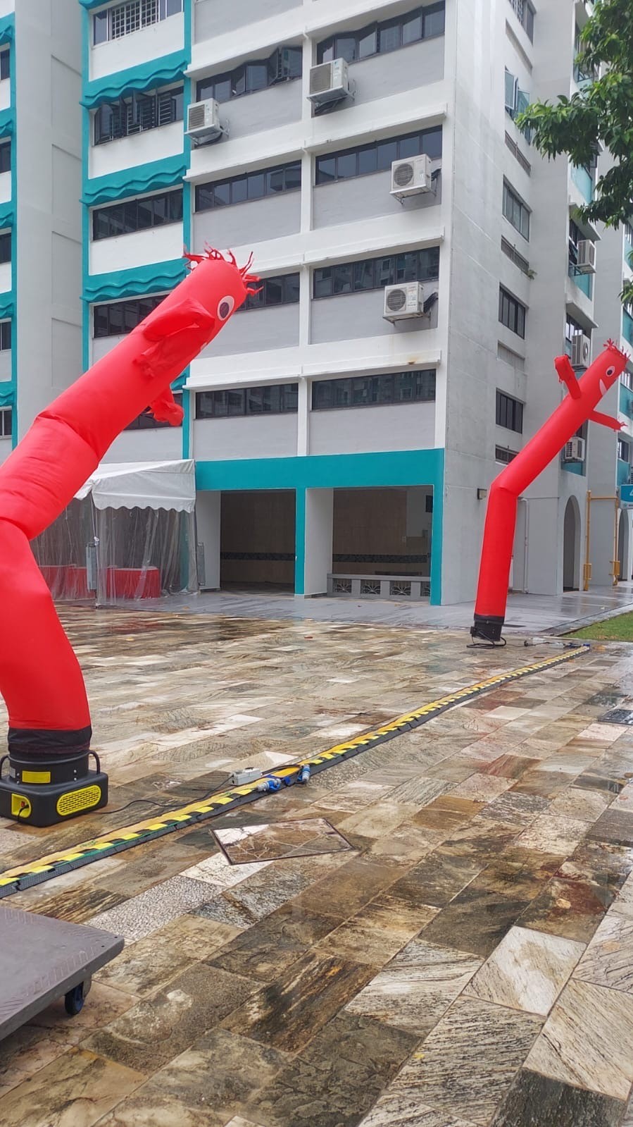 red inflatable air dancers outdoor event rental singapore