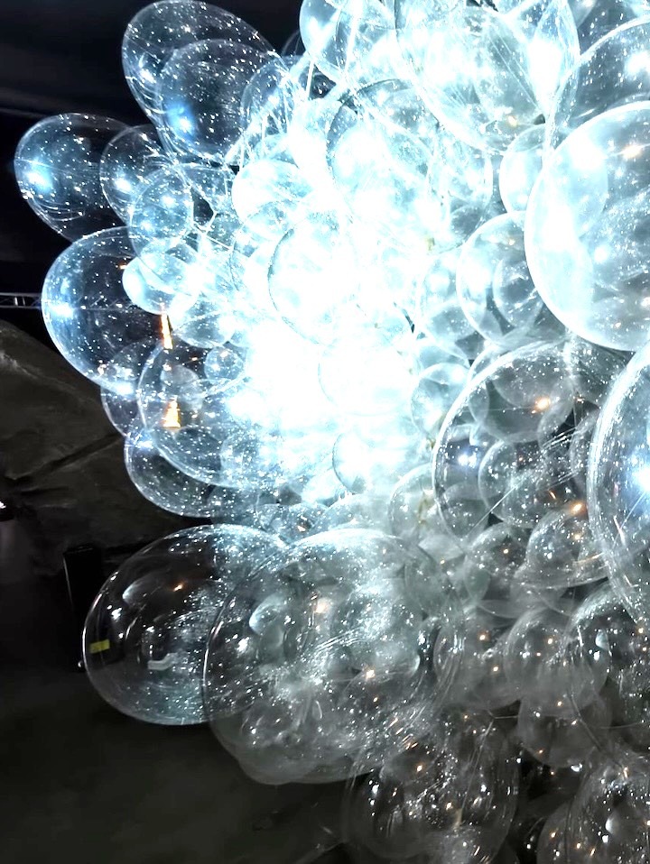 Clear bubble balloon lighted installation balloon decorations Singapore
