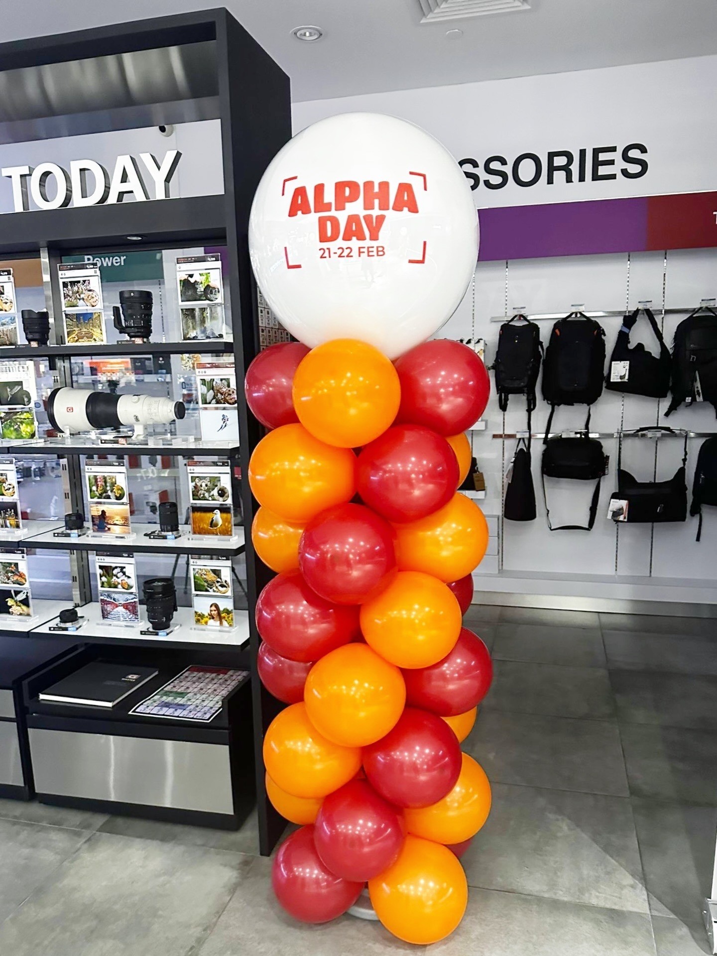 Balloon Decorations Singapore: Hidden Costs Breakdown & Price Transparency Guide 6 Branded balloon column at retail store event balloon decorations Singapore