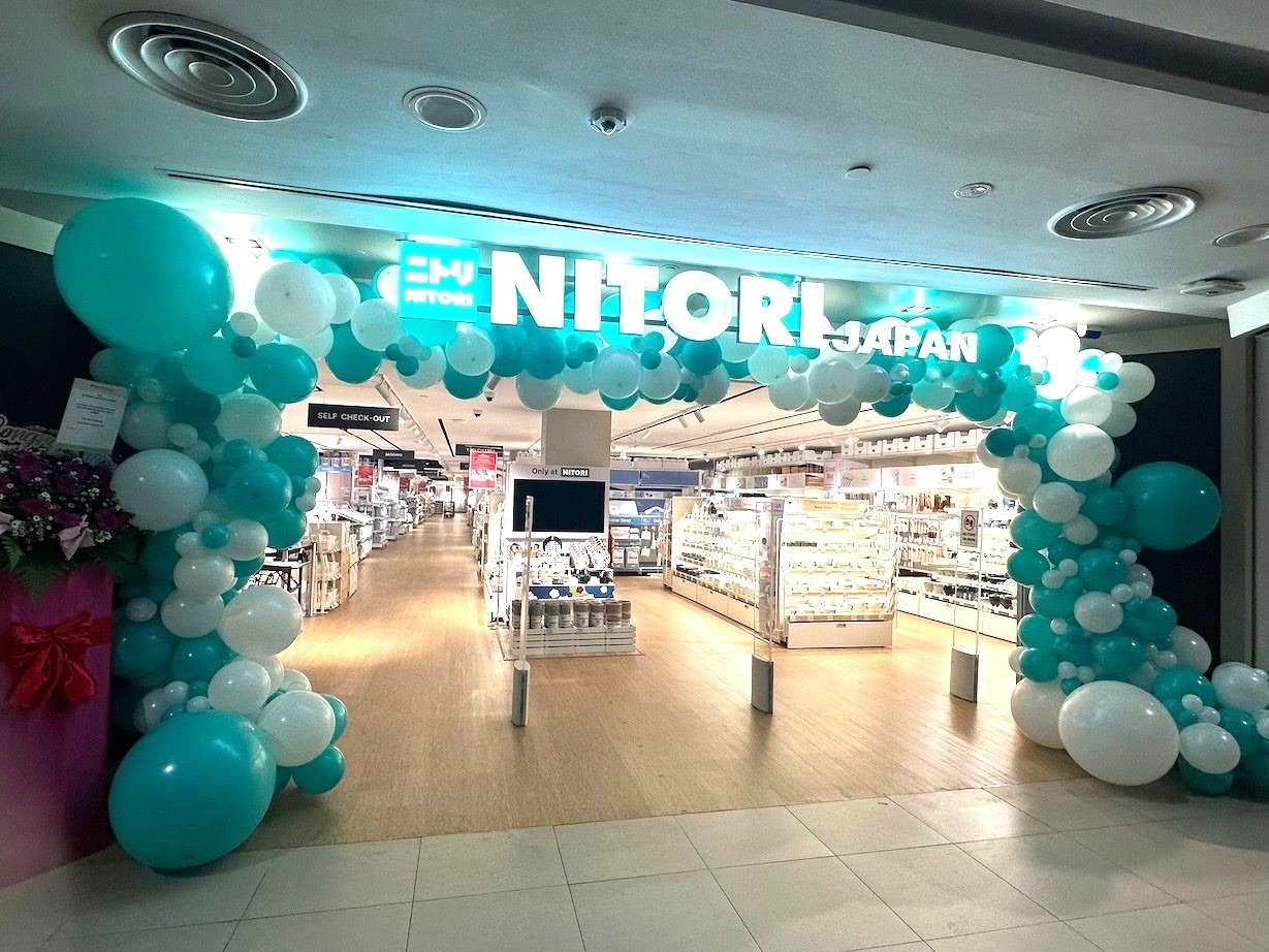 Organic balloon arch decoration for store opening Singapore