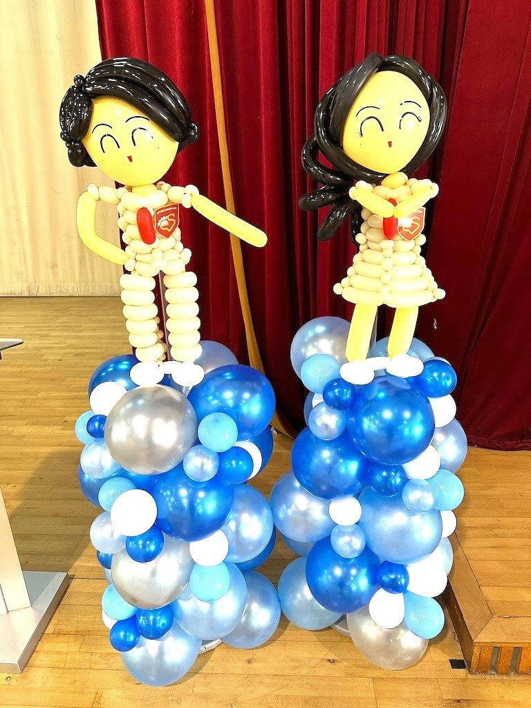 Customised Balloon Sculptures 17 Custom balloon sculpture girl figures school event Singapore