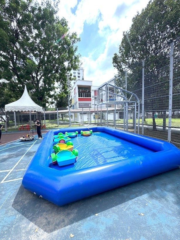 Inflatable water pool bumper boats rental outdoor event Singapore